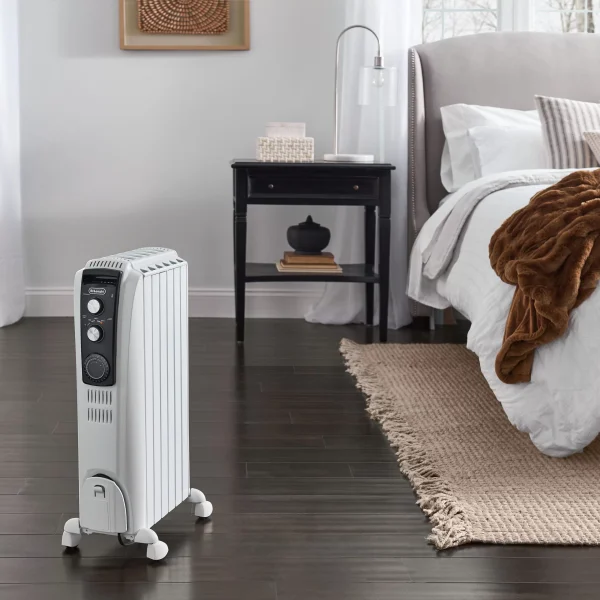 Up to 1500-Watt Oil-filled Radiant Tower Indoor Electric Space Heater with Thermostat - Image 2