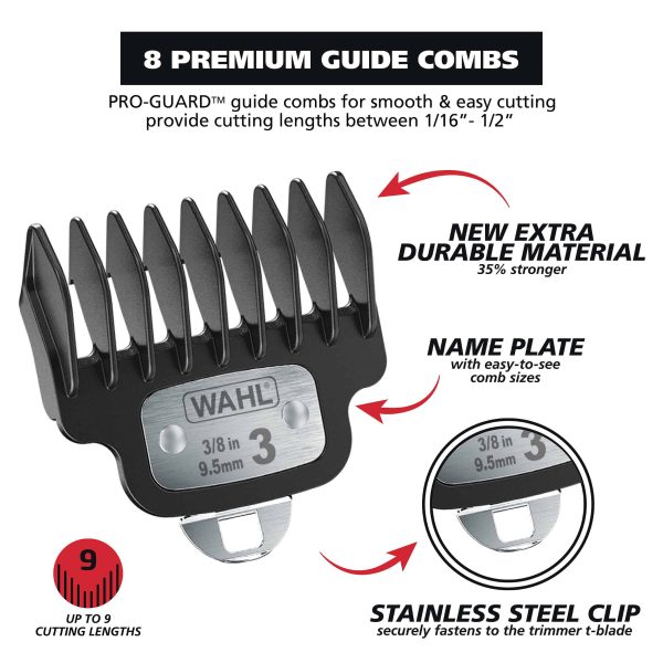 Wahl Edge Pro Lithium-Ion Cordless Beard Trimmer with T-Blade17 pc Grooming Kit for Men   9895 - Image 5