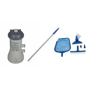 1000 GPH Pool Cartridge Filter Pump   Maintenance Kit with Vacuum Skimmer