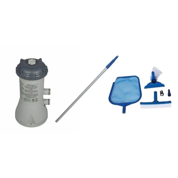 1000 GPH Pool Cartridge Filter Pump   Maintenance Kit with Vacuum Skimmer
