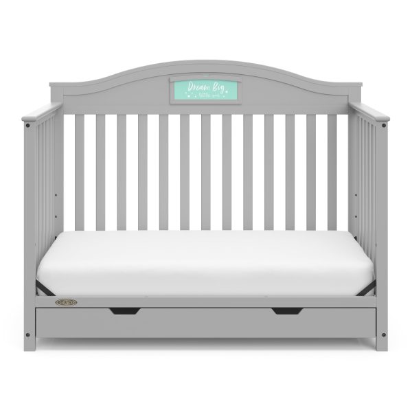 Story 5-in-1 Convertible Baby Crib with Drawer, Pebble Gray - Image 11