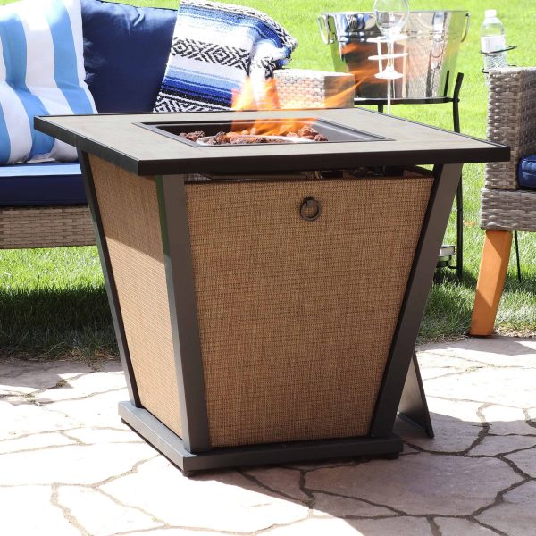 Decor 28-in W 40000-BTU Brown Portable Steel Propane Gas Fire Pit Table - Image 6