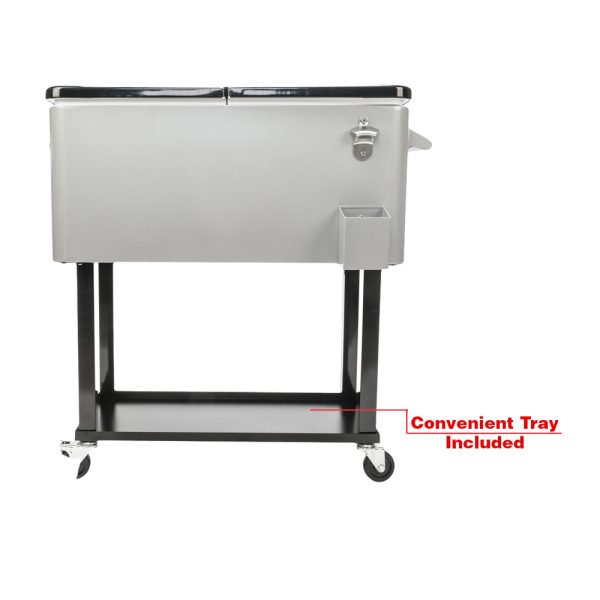 Zimtown Iron Spray Plastic with Tray Cooler with Shelf - Image 5