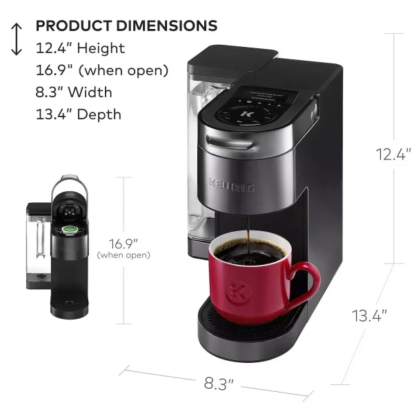 K-Supreme Plus SMART Single-Serve Coffee Maker with WiFi Compatibility and 5 Brew Sizes – Black - Image 7