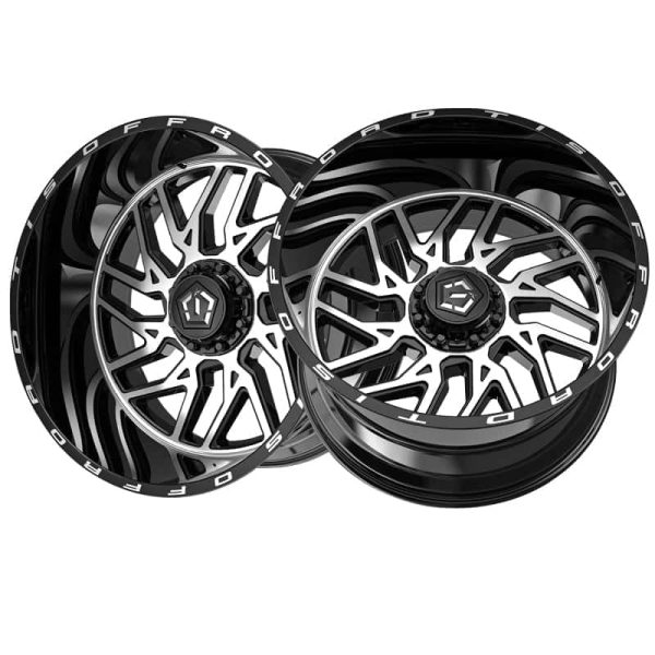 TIS 544MB 20 10 6 135/6 139.7 -25et Machined Gloss Black Wheel - Image 2