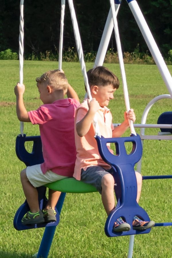 XDP Recreation All-Star Playground Metal Swing Set.  Featuring Wave Slide, Space Rider, Swings, and Super Disc Swing - Image 12