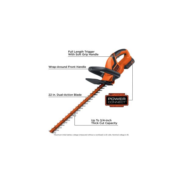 LHT2220 20V MAX* Cordless Lithium 22 in. Hedge Trimmer - Image 4