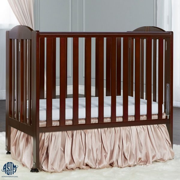 , 2 in 1 Folding Portable Crib Espresso - Image 3