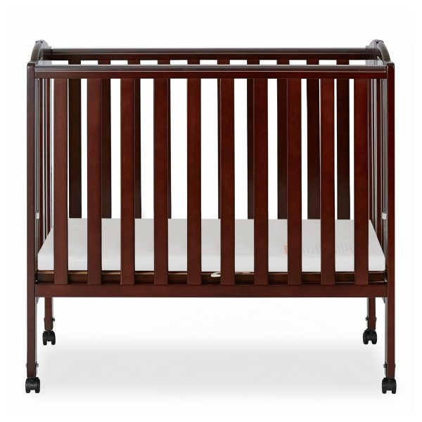 , 2 in 1 Folding Portable Crib Espresso - Image 7