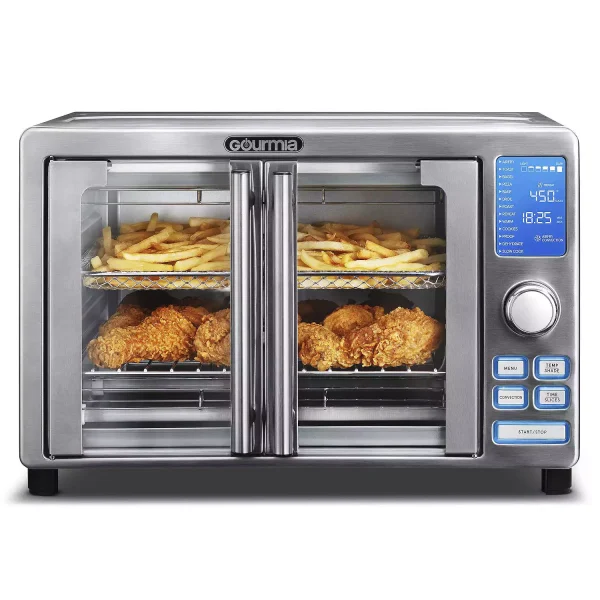 Gourmia French Door Air Fryer Oven (14 Presets) | Spacious   Versatile Cooking (under 60 characters)