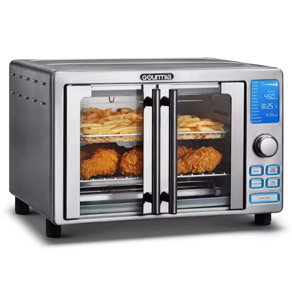 Gourmia French Door Air Fryer Oven (14 Presets) | Spacious   Versatile Cooking (under 60 characters) - Image 3