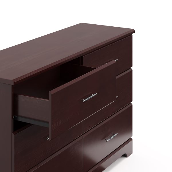 Brookside 6 Drawer Modern Double Dresser Espresso - Image 9
