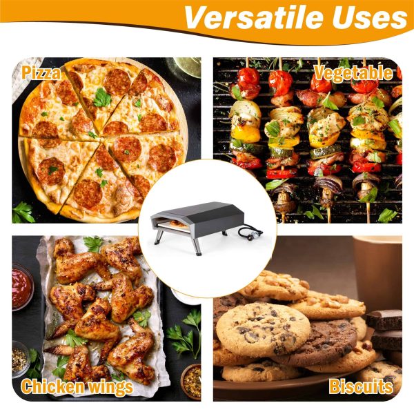 Sophia   William Portable 13  Gas Pizza Oven with Set of Pizza Baking Tools for Outdoor Camping - Image 8