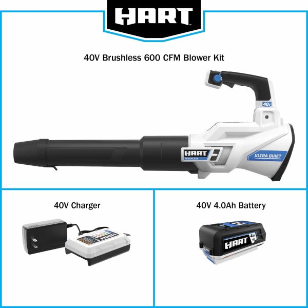 40V Cordless 600 CFM Brushless Axial Blower, (1) 4.0 Ah Lithium-Ion Battery - Image 10