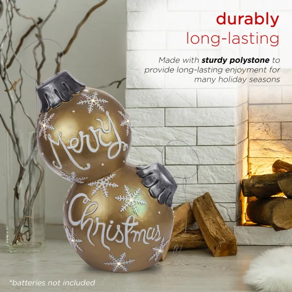 Corporation 30-in Ornament Free Standing Decoration with White LED Lights - Image 8