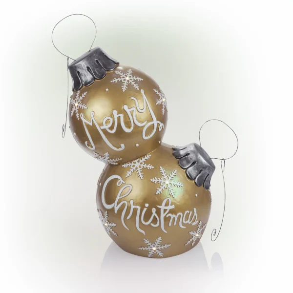 Corporation 30-in Ornament Free Standing Decoration with White LED Lights