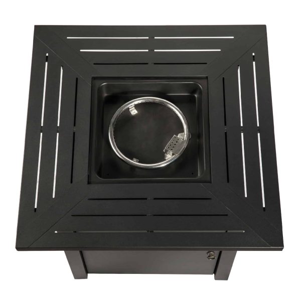 Teamson Home 29.92-in W 40000-BTU Dark Grey Steel Propane Gas Fire Pit - Image 6