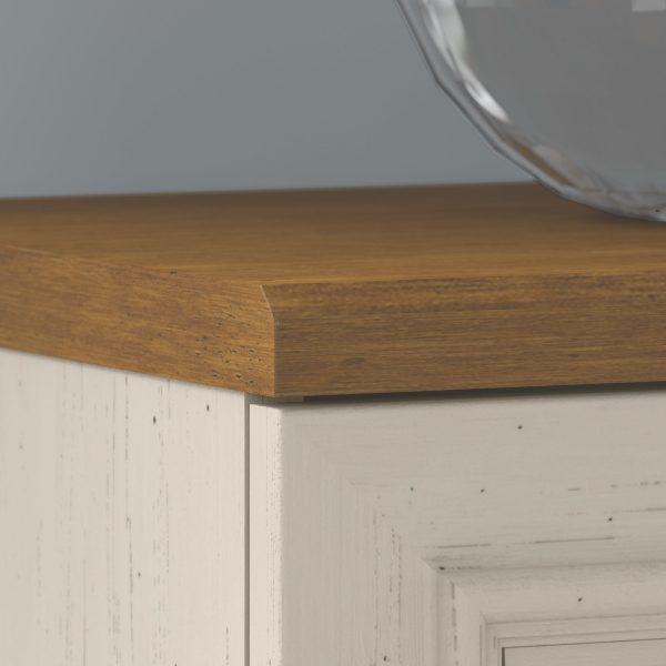 Furniture Fairview Accent Cabinet with Doors and Shelves, Modern Sideboard Buffet for Home Office, Antique White - Image 2