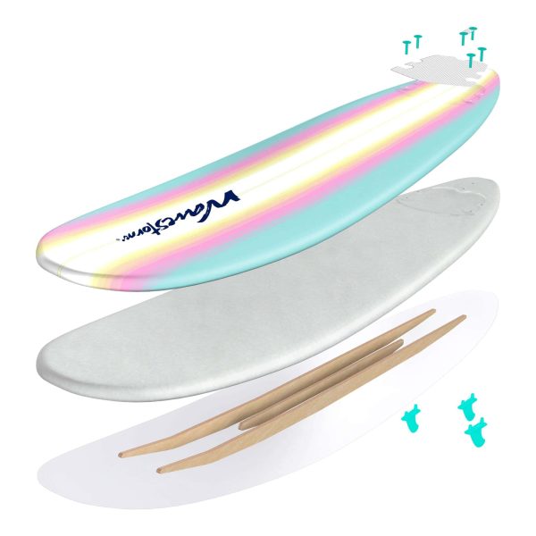 Wavestorm   Classic Soft Top Foam 8ft Surfboard   burst - Image 5