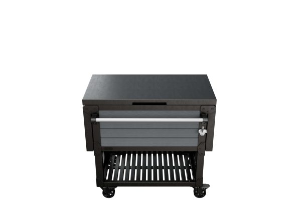 Keter 89.8 Quarts Wheeled Serving Station/Cart , Gray/Light Gray - Image 2