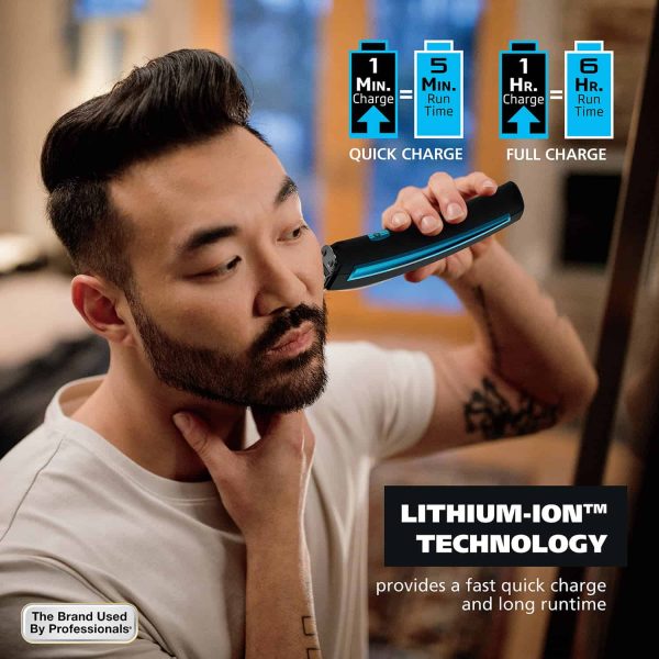 Wahl Diamond Edge Lithium-Ion Cordless Beard Trimmer Kit, Men, 12pc, Black   9886-600 - Image 5