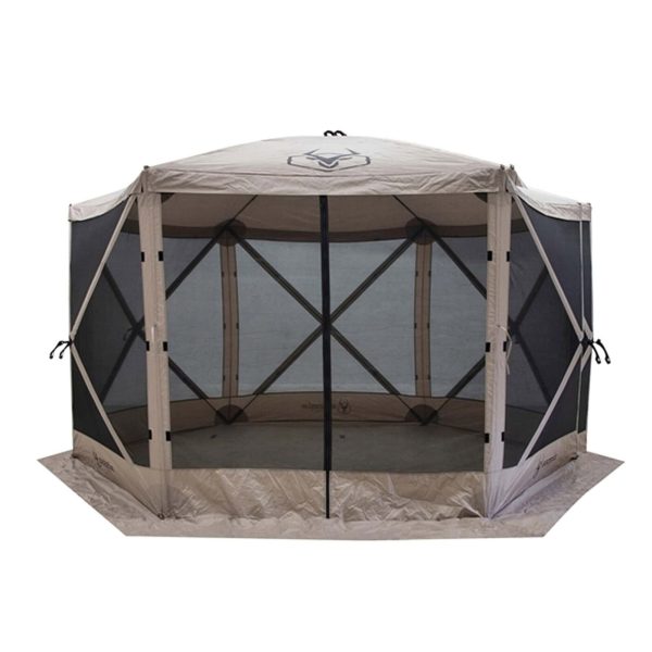 Gazelle Gazelle G6 12ft x 12ft 6-Sided Pop Up Portable 8 Person Gazebo Tent, Desert Sand - Image 11