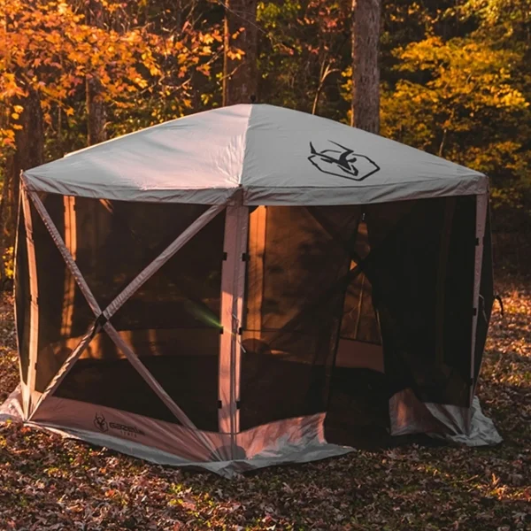 Gazelle Gazelle G6 12ft x 12ft 6-Sided Pop Up Portable 8 Person Gazebo Tent, Desert Sand - Image 5