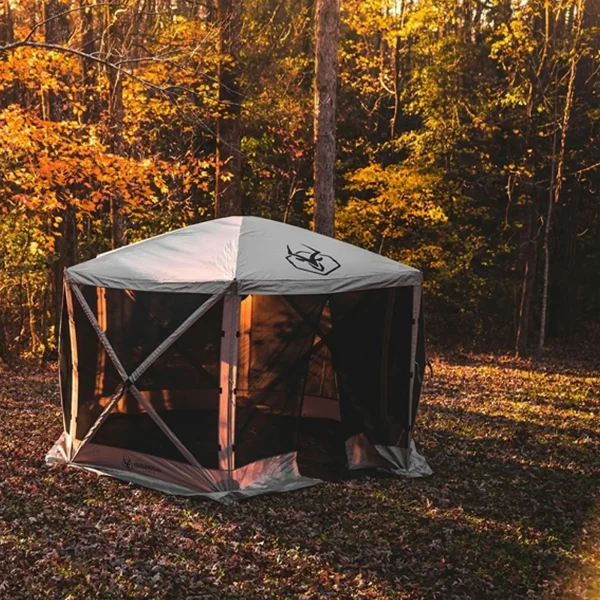 Gazelle Gazelle G6 12ft x 12ft 6-Sided Pop Up Portable 8 Person Gazebo Tent, Desert Sand - Image 4