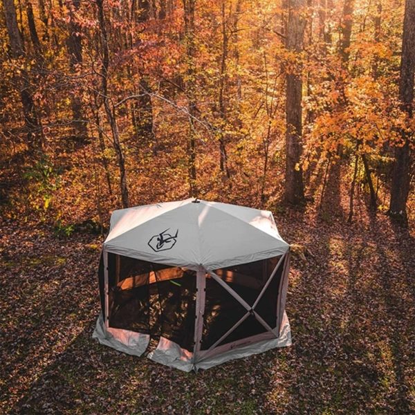 Gazelle Gazelle G6 12ft x 12ft 6-Sided Pop Up Portable 8 Person Gazebo Tent, Desert Sand - Image 6