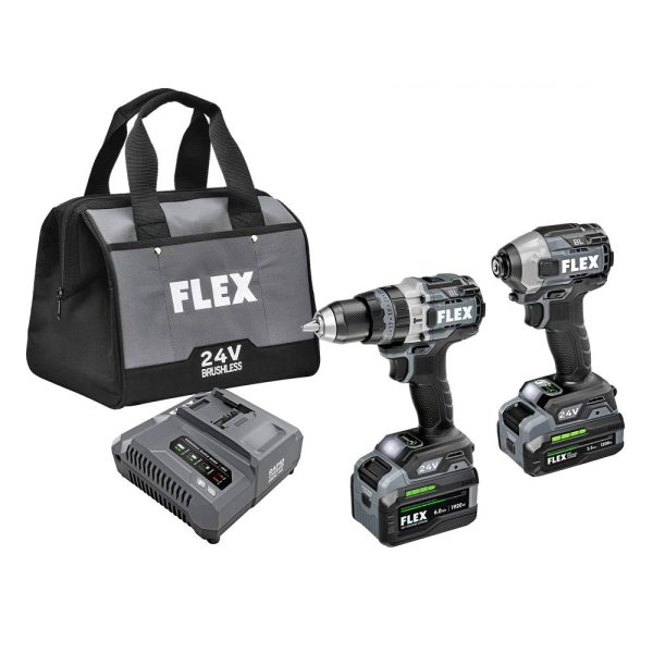 FXM202-2G STACKED LITHIUM 2-Tool 24-volt Brushless Power Tool Combo Kit