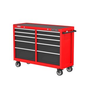 CMST98273RB 2000 Series 52-in W x 37.5-in H 10-Drawer Steel Rolling Tool Cabinet (Red)