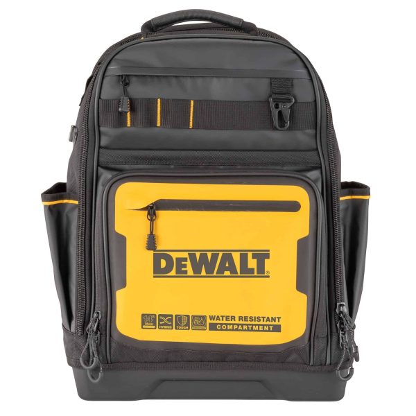 Black- Yellow Polyester 7.75-in Zippered Backpack