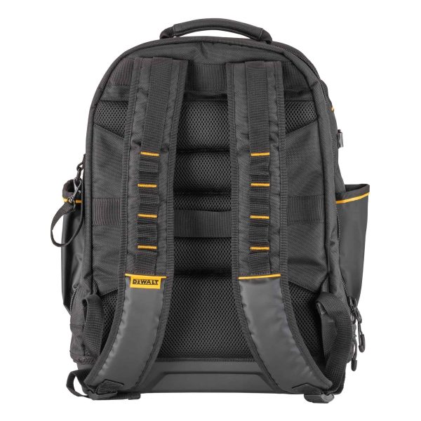 Black- Yellow Polyester 7.75-in Zippered Backpack - Image 5