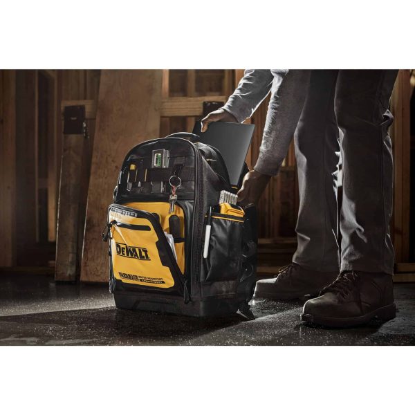 Black- Yellow Polyester 7.75-in Zippered Backpack - Image 18