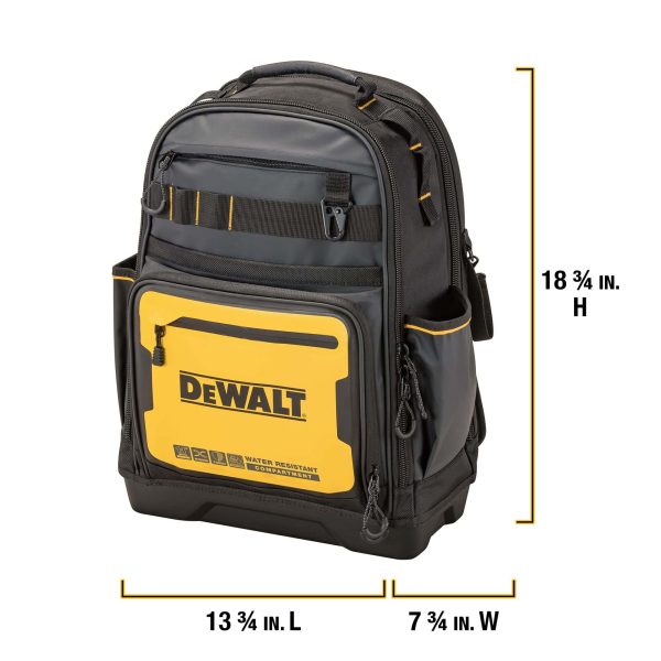 Black- Yellow Polyester 7.75-in Zippered Backpack - Image 2