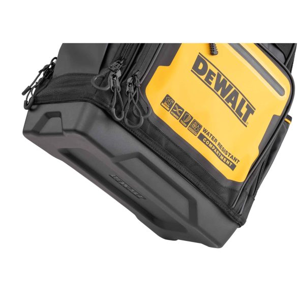 Black- Yellow Polyester 7.75-in Zippered Backpack - Image 8
