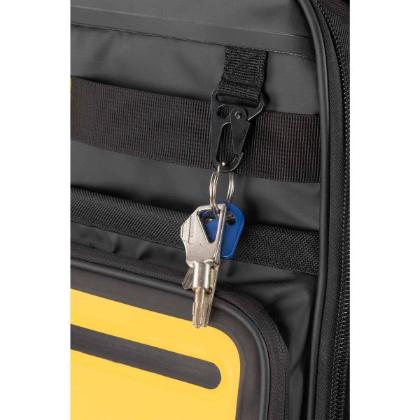 Black- Yellow Polyester 7.75-in Zippered Backpack - Image 10