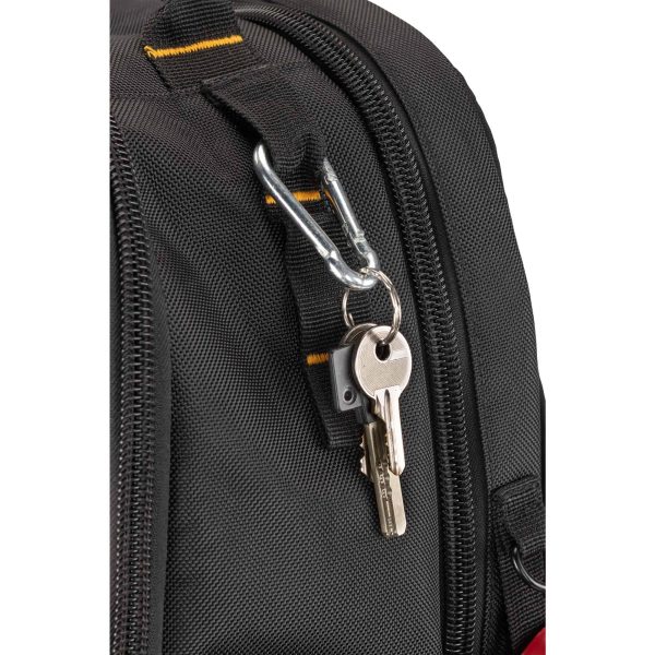 Black- Yellow Polyester 7.75-in Zippered Backpack - Image 12