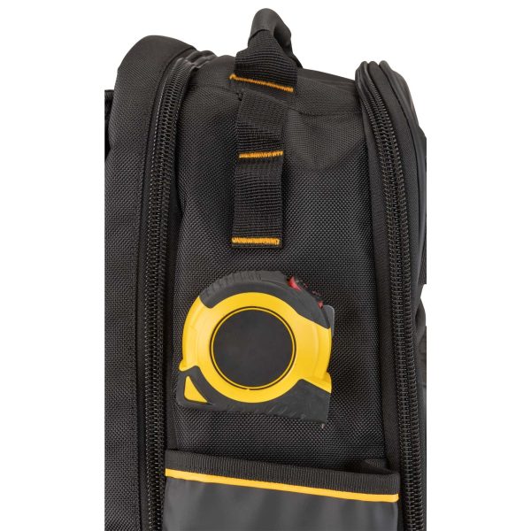 Black- Yellow Polyester 7.75-in Zippered Backpack - Image 14