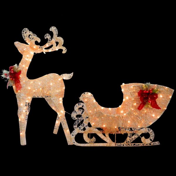 Tree Company 24-in Reindeer Free Standing Decoration with White LED Lights - Image 4