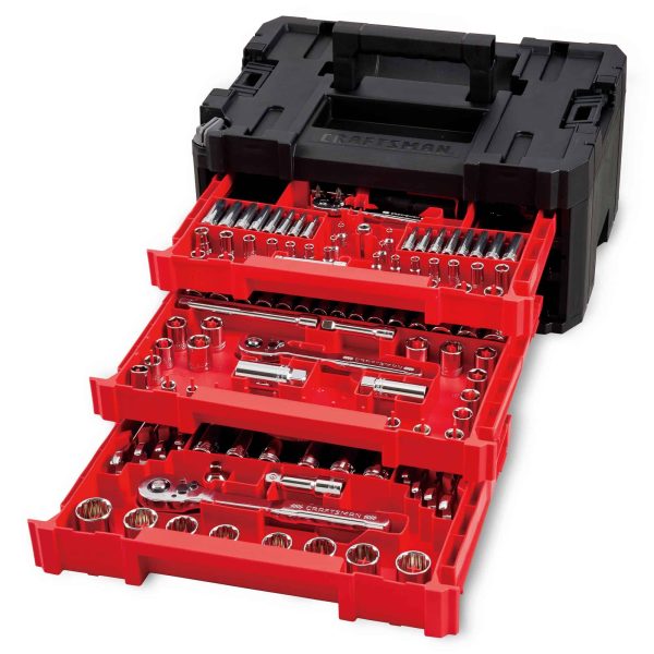 262-Piece Standard (SAE) and Metric Polished Chrome Mechanics Tool Set with Hard Case - Image 13