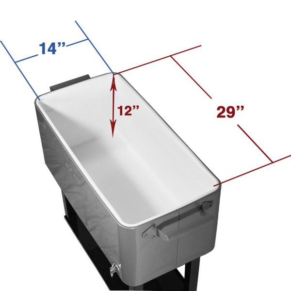 Zimtown Iron Spray Plastic with Tray Cooler with Shelf - Image 7