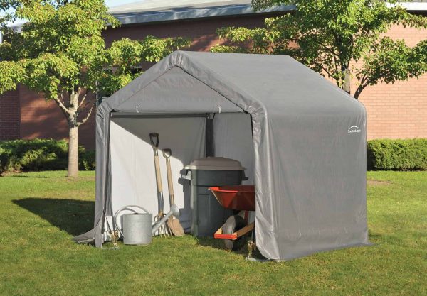 ShelterLogic 6-ft x 6-ft Canopy Storage Galvanized Steel Storage Shed - Image 8