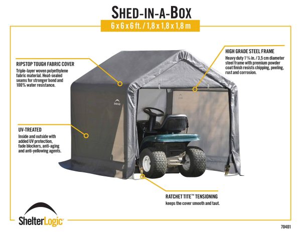 ShelterLogic 6-ft x 6-ft Canopy Storage Galvanized Steel Storage Shed - Image 11