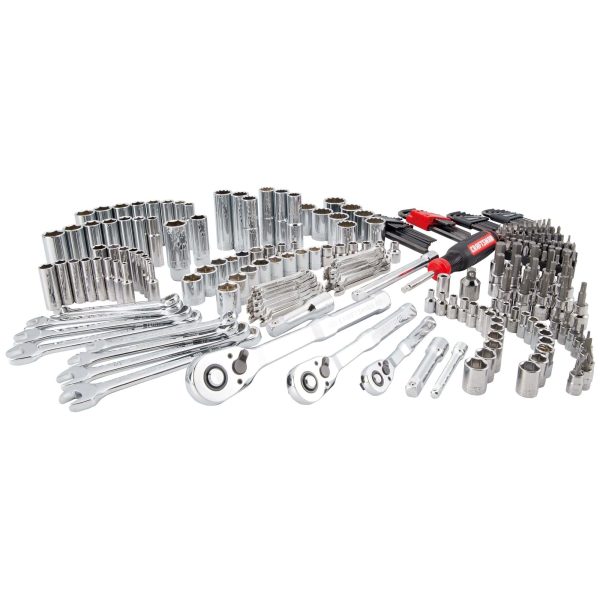 262-Piece Standard (SAE) and Metric Polished Chrome Mechanics Tool Set with Hard Case - Image 11