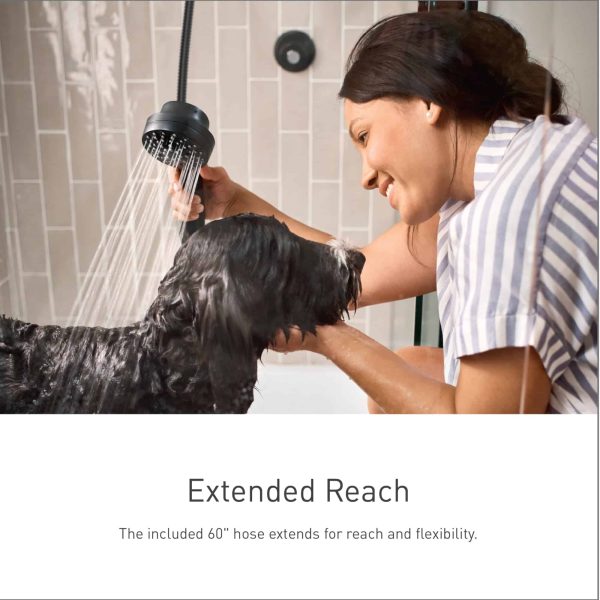 Magnetix Graeden Handheld and Shower Head Combo Spot Resist Brushed Nickel 1-handle Multi-head Round Bathtub and Shower Faucet Valve Included - Image 4
