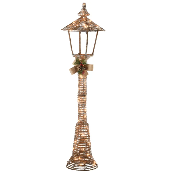 Tree Company 60-in Lamp Post Free Standing Decoration with Clear Incandescent Lights