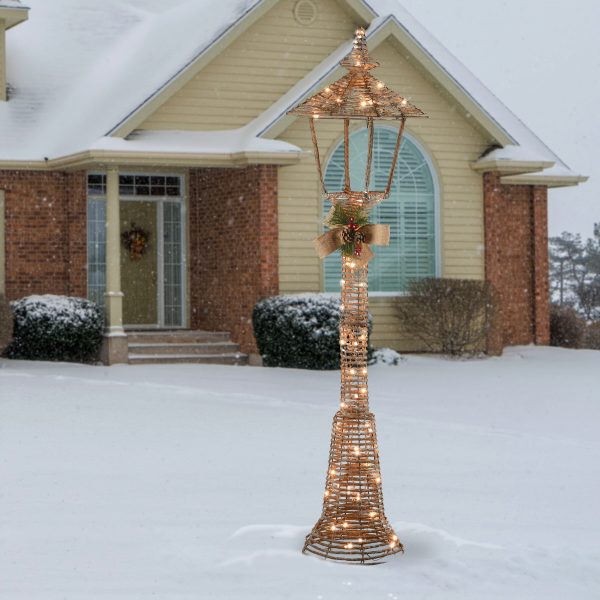 Tree Company 60-in Lamp Post Free Standing Decoration with Clear Incandescent Lights - Image 6