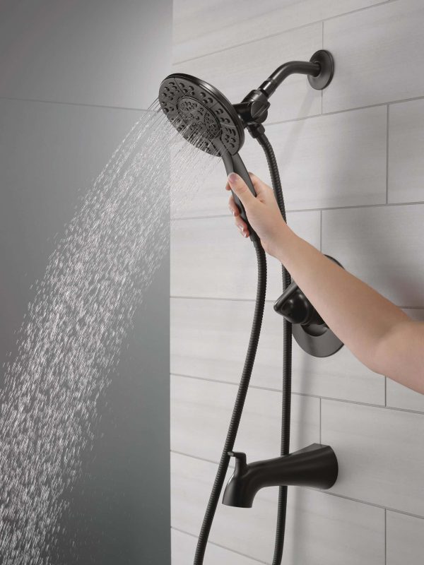 Arvo Matte Black 1-handle Multi-function Round Bathtub and Shower Faucet Valve Included - Image 2