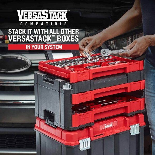 262-Piece Standard (SAE) and Metric Polished Chrome Mechanics Tool Set with Hard Case - Image 9